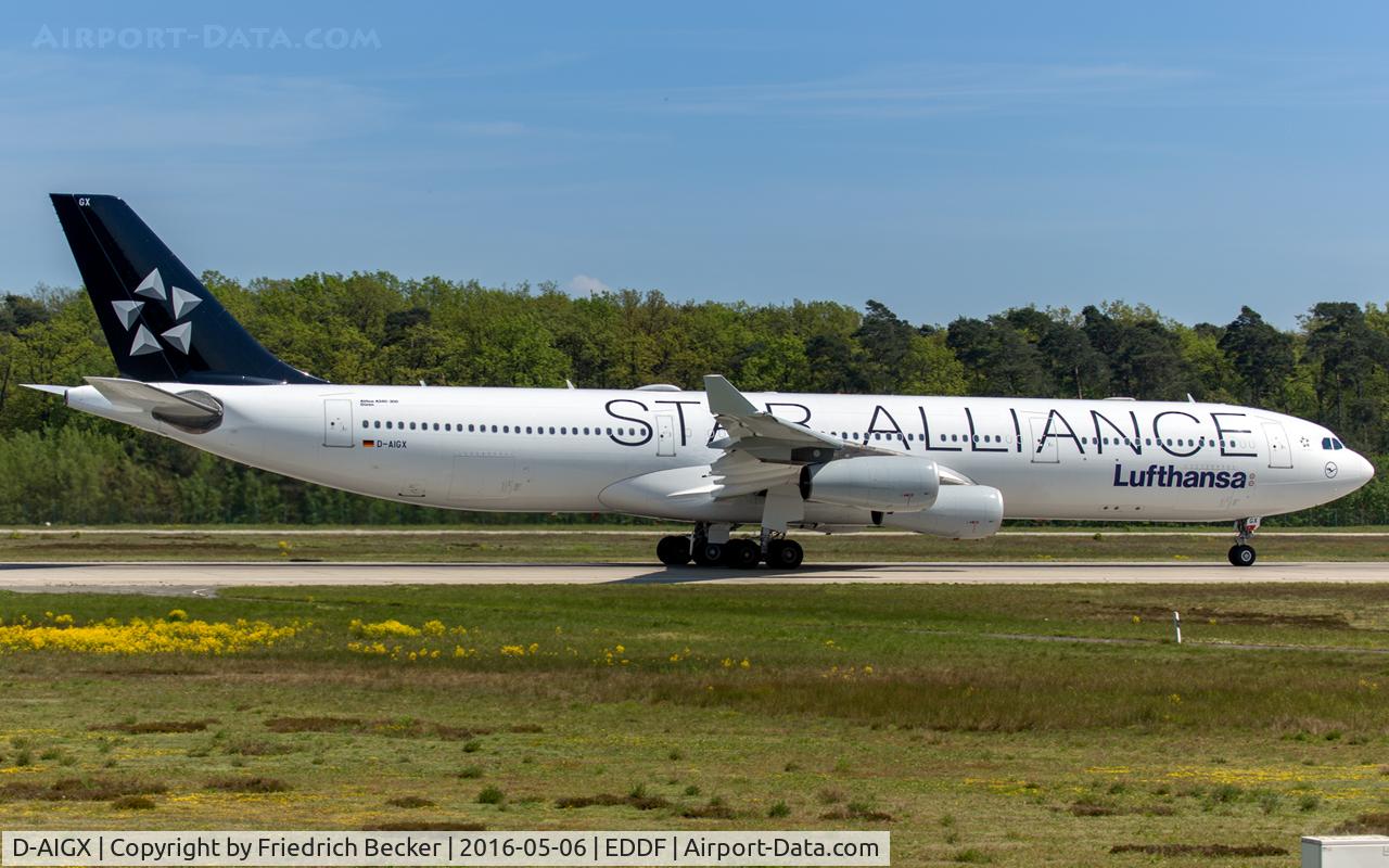 D-AIGX, 2000 Airbus A340-313X C/N 354, departure via RW18W