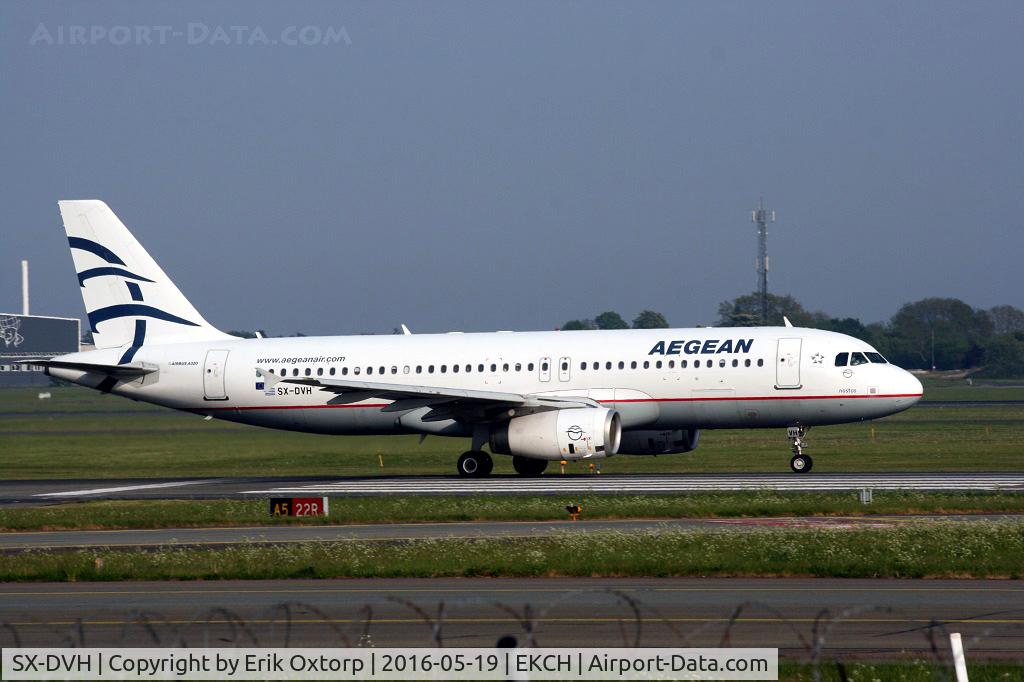 SX-DVH, 2007 Airbus A320-232 C/N 3066, SX-DVH taking off rw 22R