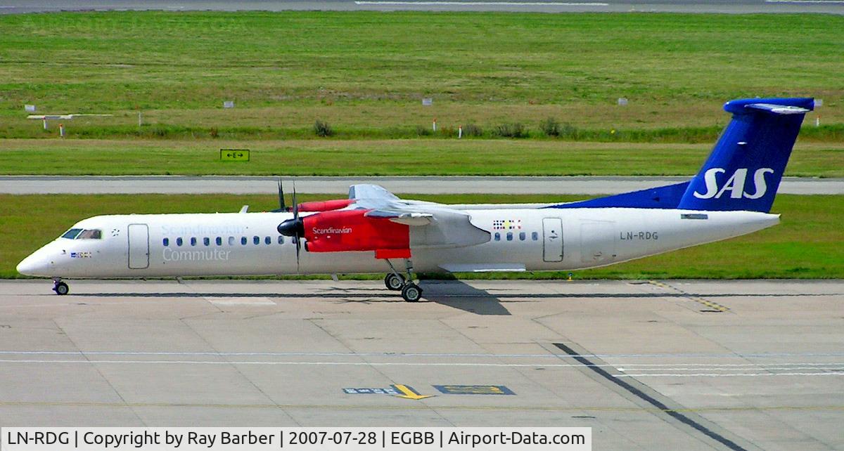 LN-RDG, 2000 De Havilland Canada DHC-8-402Q Dash 8 C/N 4022, De Havilland Canada DHC-8Q-402 [4022] (SAS Scandinavian Airlines) Birmingham Int'l~G 28/07/2007