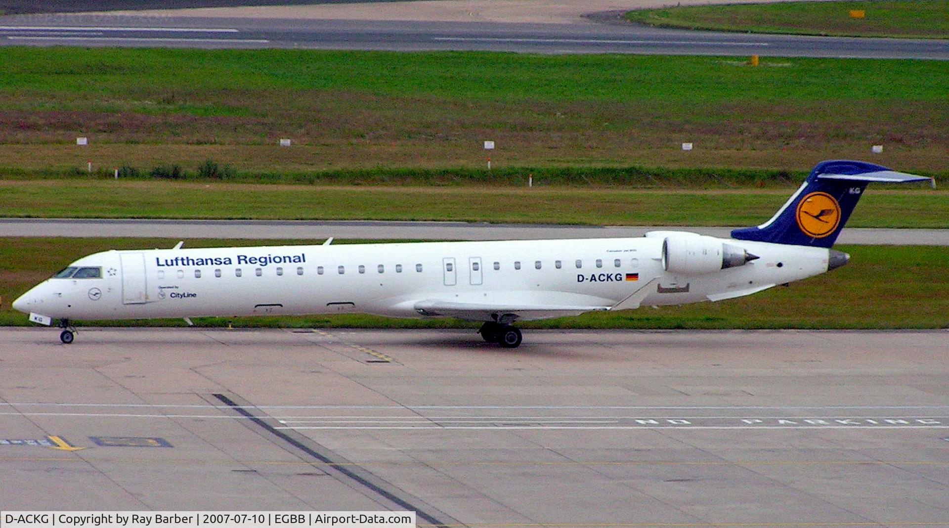 D-ACKG, 2006 Bombardier CRJ-900LR (CL-600-2D24) C/N 15084, Canadair CRJ-900 [15084] (Lufthansa Regional/ Cityline) Birmingham Int'l~G 17/08/2007