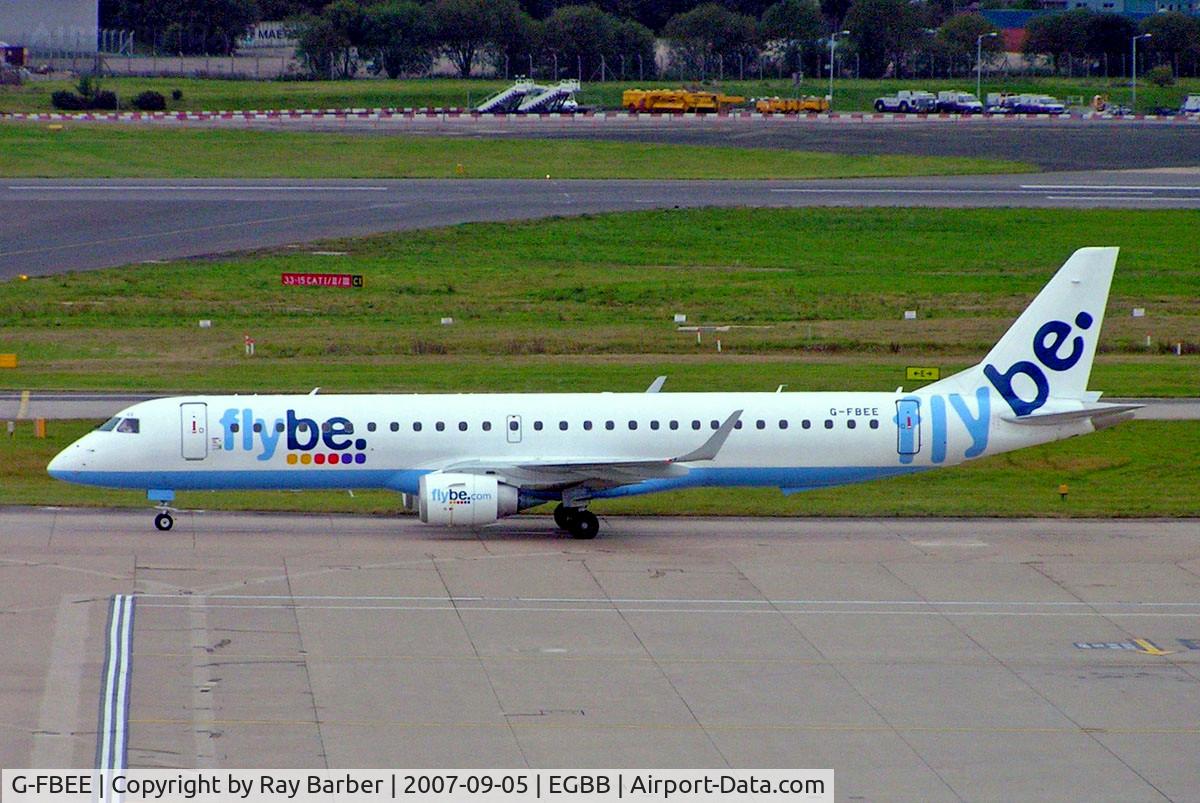 G-FBEE, 2007 Embraer 195LR (ERJ-190-200LR) C/N 19000093, Embraer Emb-195-200LR [19000093] (Flybe) Birmingham Int'l~G 05/09/2007