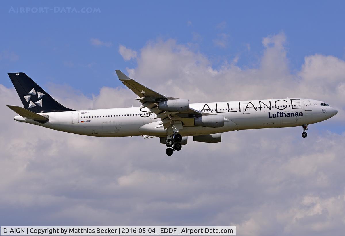 D-AIGN, 1998 Airbus A340-313 C/N 213, D-AIGN