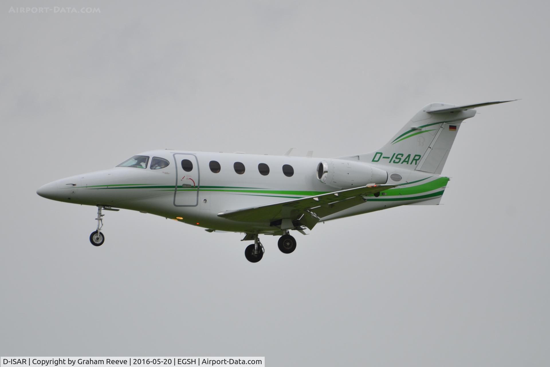 D-ISAR, 2006 Raytheon 390 Premier 1A C/N RB-148, Landing at Norwich.