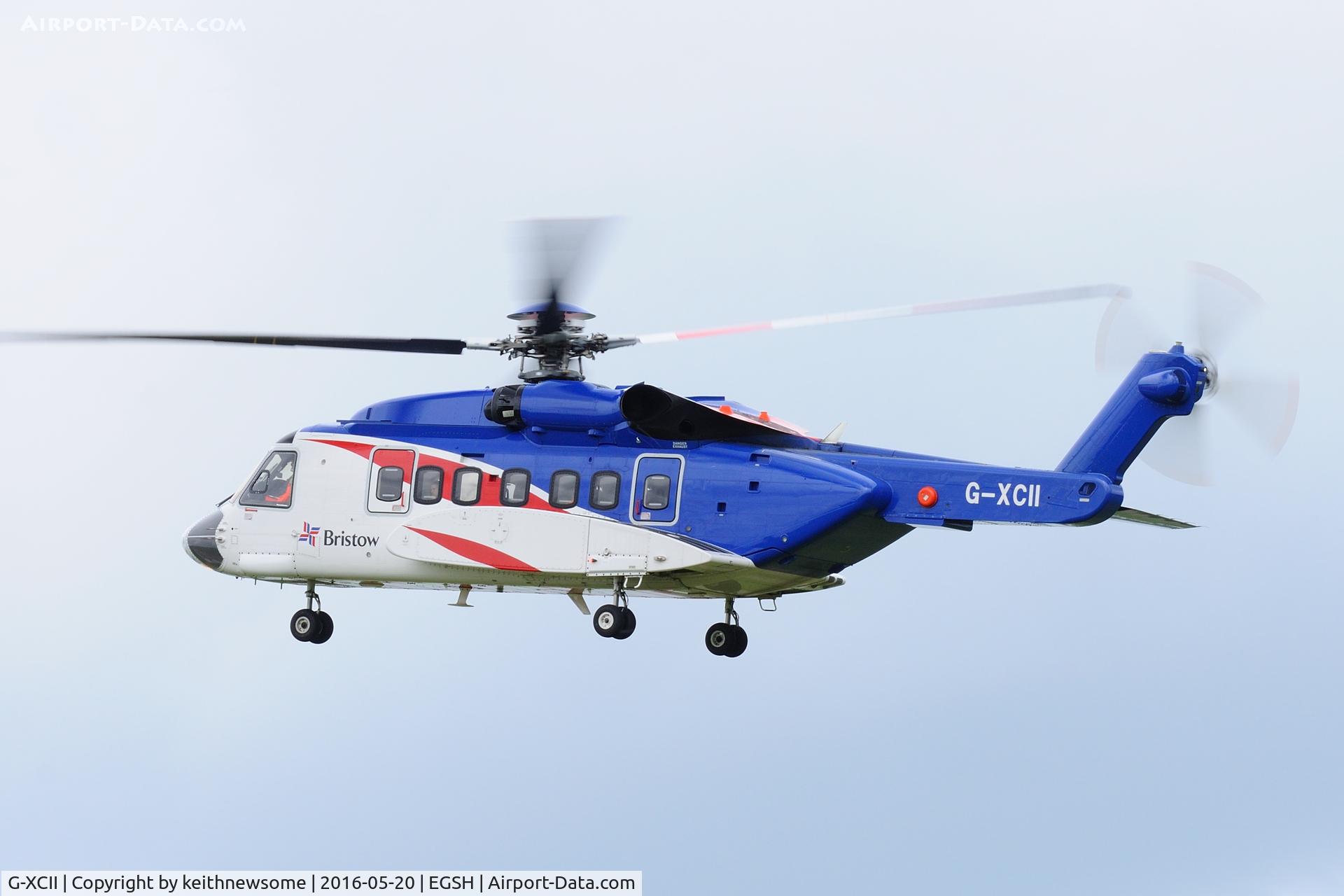G-XCII, 2012 Sikorsky S-92A C/N 920174, Based at Norwich at the moment.
