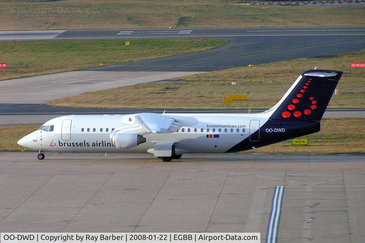 OO-DWD, 1998 British Aerospace Avro 146-RJ100 C/N E3324, BAe 146-RJ100 [E3324] (Brussels Airlines) Birmingham Int'l~G 22/01/2008