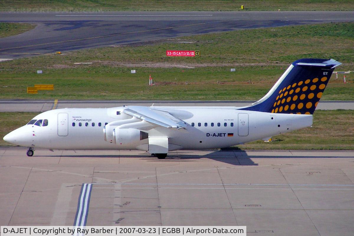 D-AJET, 1991 British Aerospace BAe.146-200 C/N E2201, BAe 146-200 [E2201] (Eurowings) Birmingham Int'l~G 19/06/2007