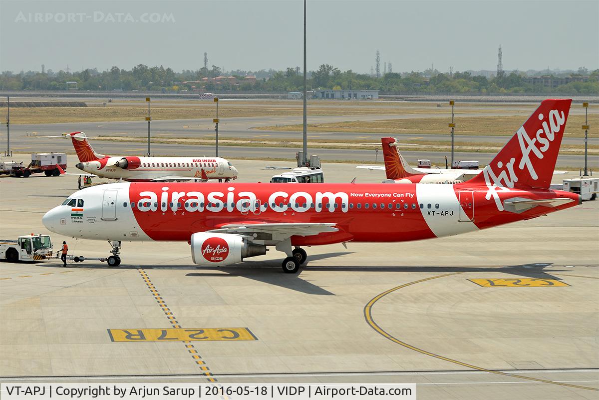 VT-APJ, Airbus A320-216 C/N 4346, Taxiing out for departure from IGIA T-3.  The caption by the front door reads, 