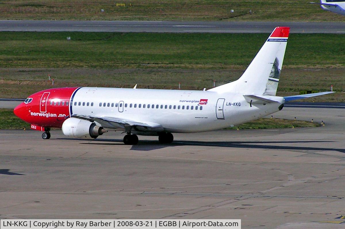 LN-KKG, 1989 Boeing 737-3K2 C/N 24327, Boeing 737-3K2 [24327] (Norwegian Air Shuttle) Birmingham Int'l~G 21/03/2008