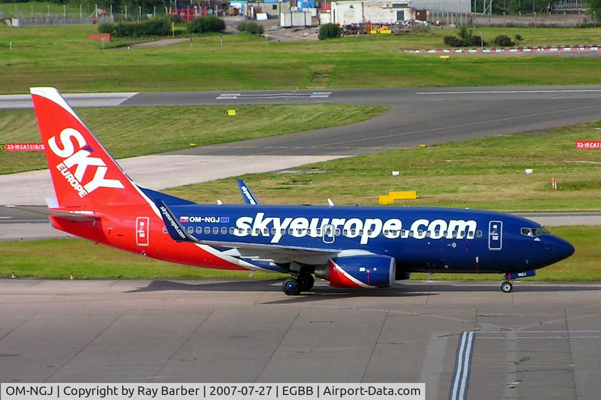 OM-NGJ, 2007 Boeing 737-76N C/N 34755, Boeing 737-76N [34755] (SkyEurope Airlines) Birmingham Int'l~G 27/07/2007