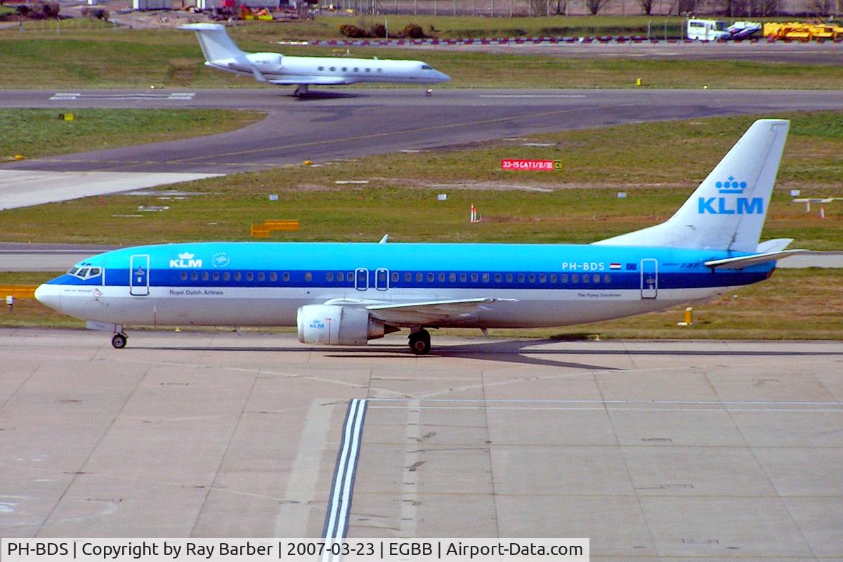 PH-BDS, 1989 Boeing 737-406 C/N 24529, Boeing 737-406 [29602] (KLM-Royal Dutch Airlines) Birmingham Int'l~G 23/03/2007
