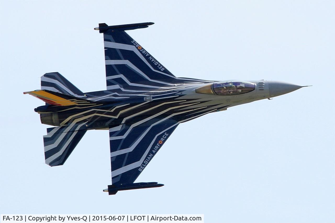 FA-123, SABCA F-16AM Fighting Falcon C/N 6H-123, Belgian Air Force SABCA F-16AM Fighting Falcon, On display, Tours-St Symphorien Air Base 705 (LFOT-TUF) Open day 2015
