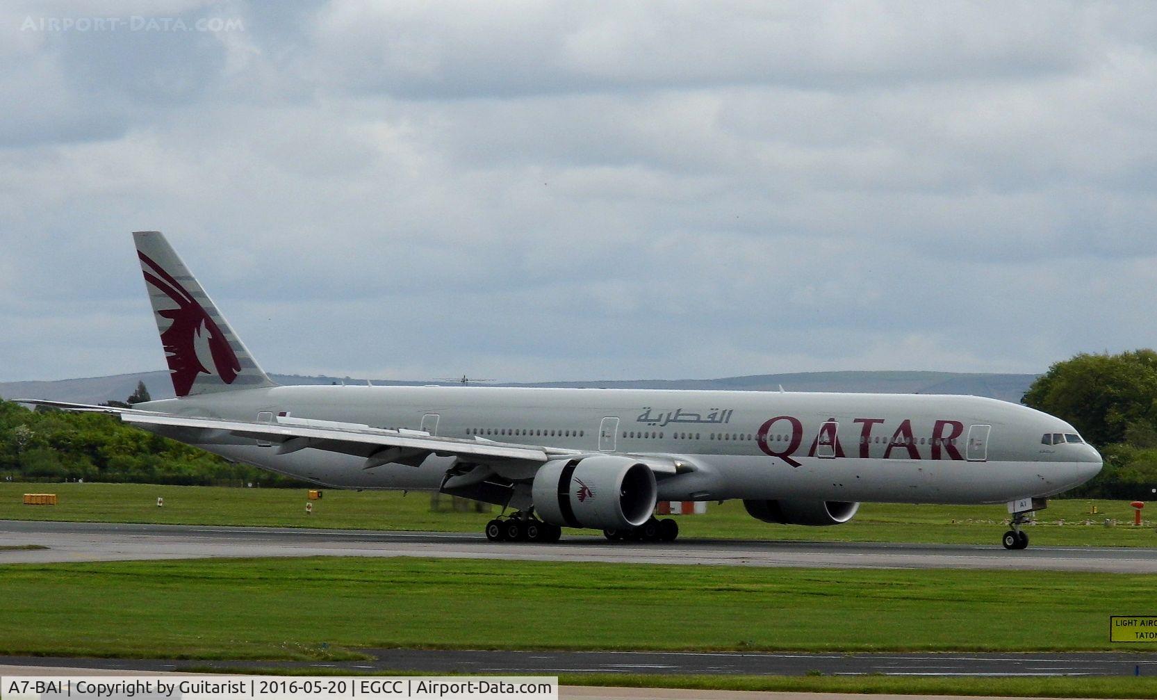 A7-BAI, 2008 Boeing 777-3DZ/ER C/N 36095, At Manchester