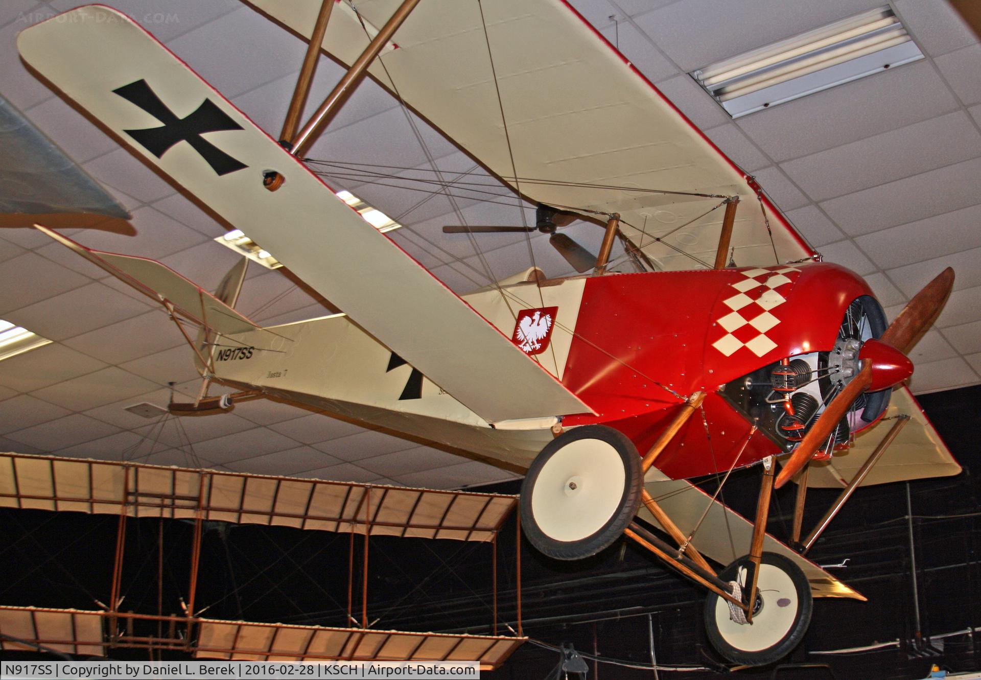 N917SS, 2007 Siemens-Schukert D1 Replica C/N 1344, Powered by a VW engine behind the rotary engine face, this looks like to be a partial-scale replica of the elegant German World War I fighter.
