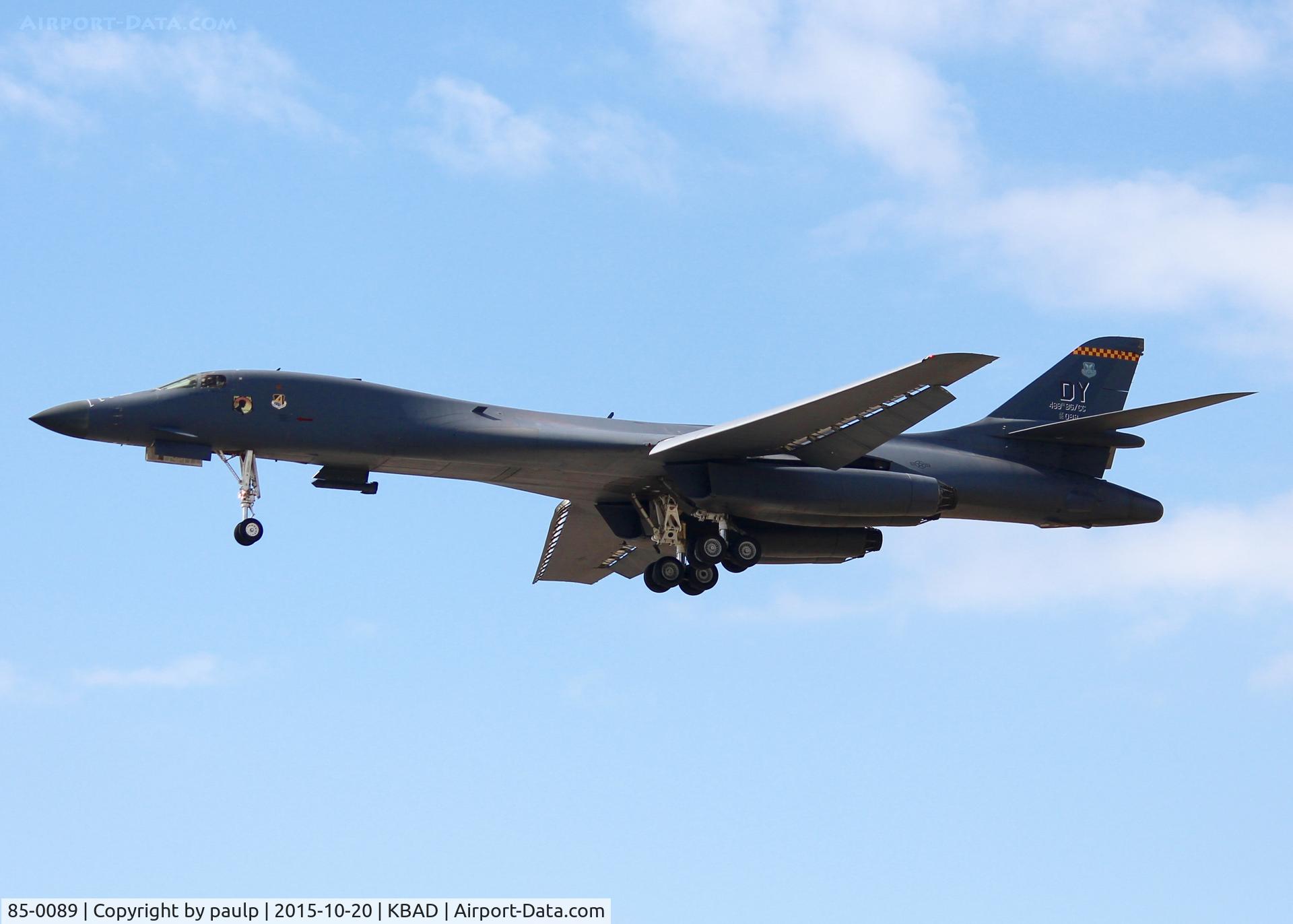 85-0089, Rockwell B-1B Lancer C/N 49, At Barksdale Air Force Base.