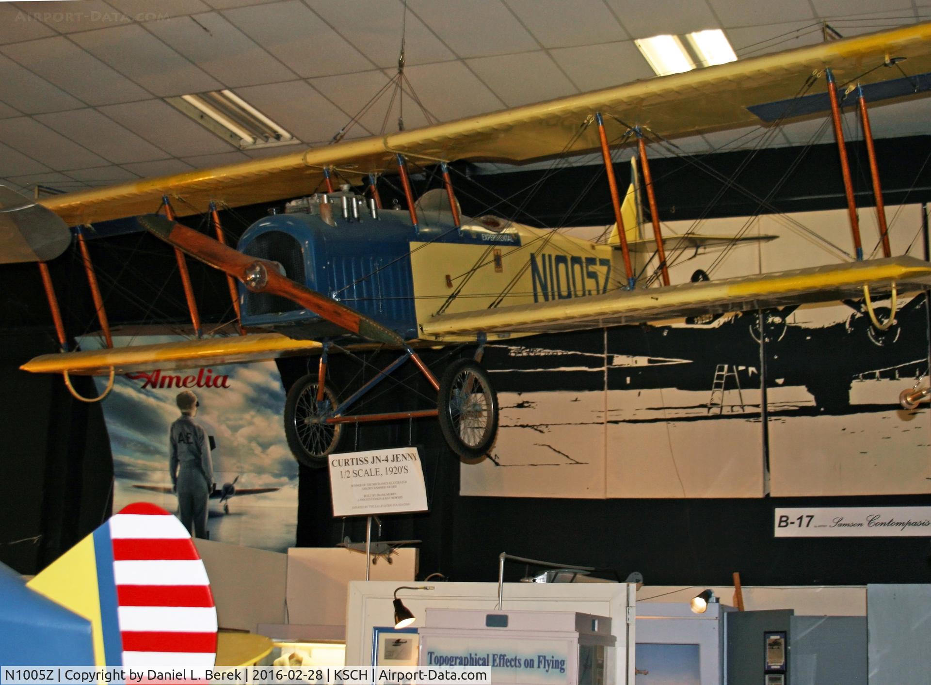 N1005Z, 1961 Murray F A JN2D1 C/N 101, This very cool little half-scale mock-up of the famous Curtiss Jenny was built in 1961.  It resides at the Empire State Aerosciences Museum.