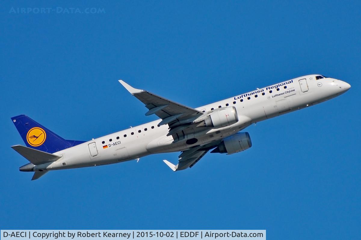 D-AECI, 2010 Embraer 190LR (ERJ-190-100LR) C/N 19000381, Climbing out of EDDF