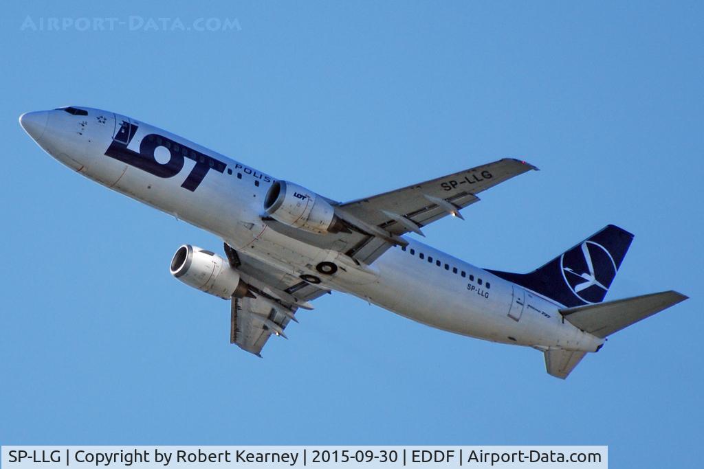 SP-LLG, 1997 Boeing 737-45D C/N 28753, Climbing out of EDDF