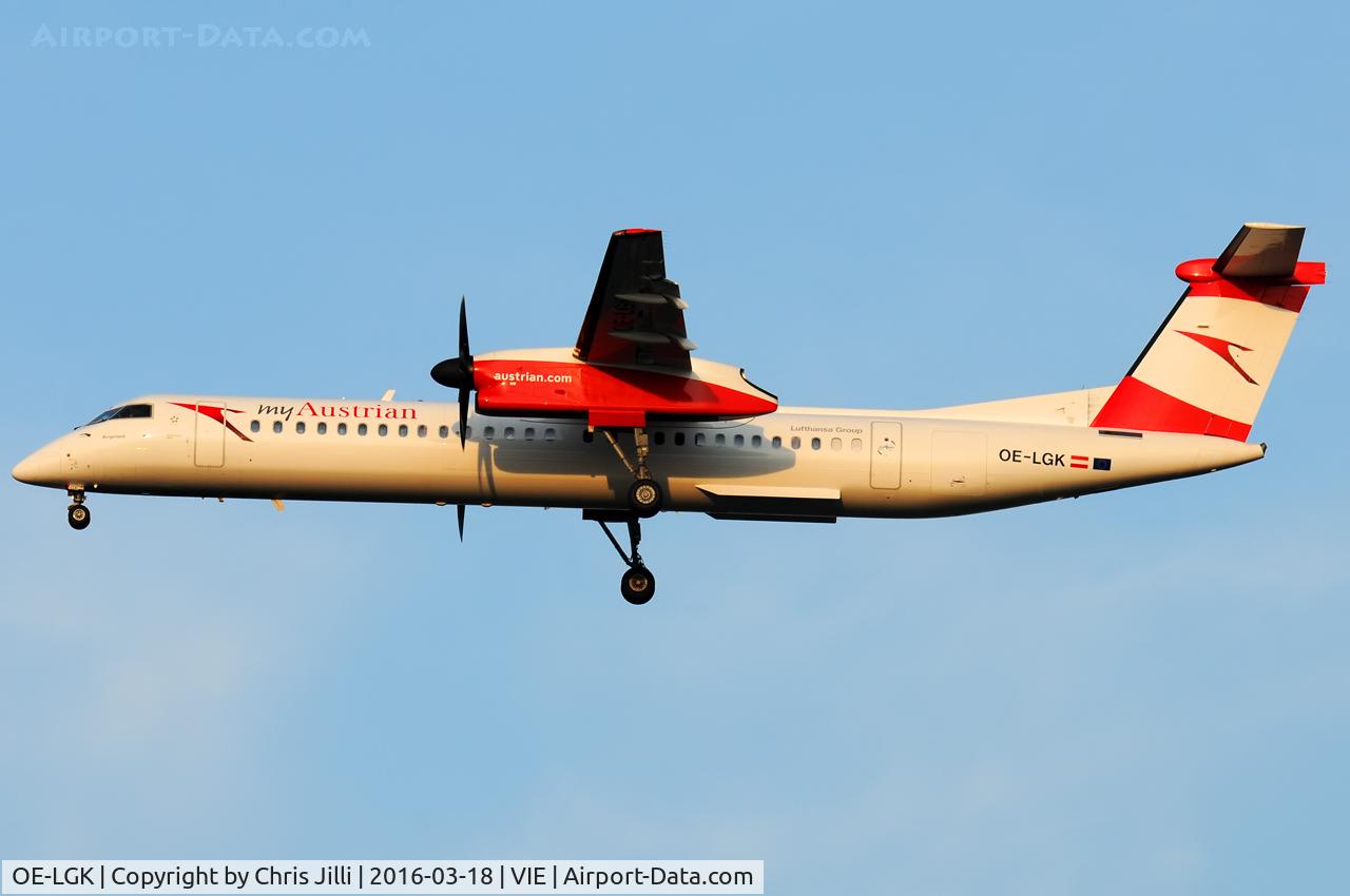 OE-LGK, 2009 De Havilland Canada DHC-8-402Q Dash 8 C/N 4280, Austrian Airlines
