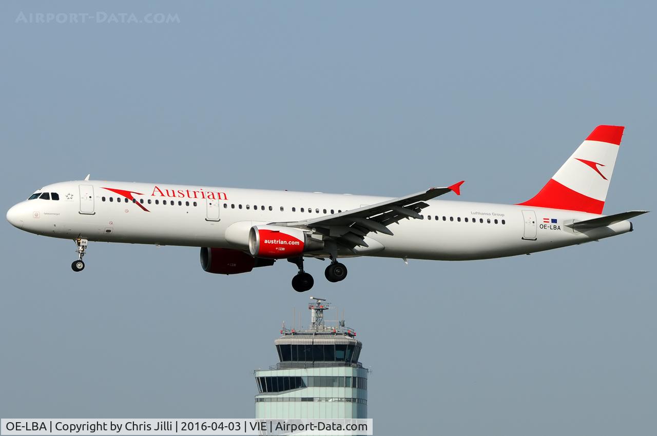 OE-LBA, 1995 Airbus A321-111 C/N 552, Austrian Airlines