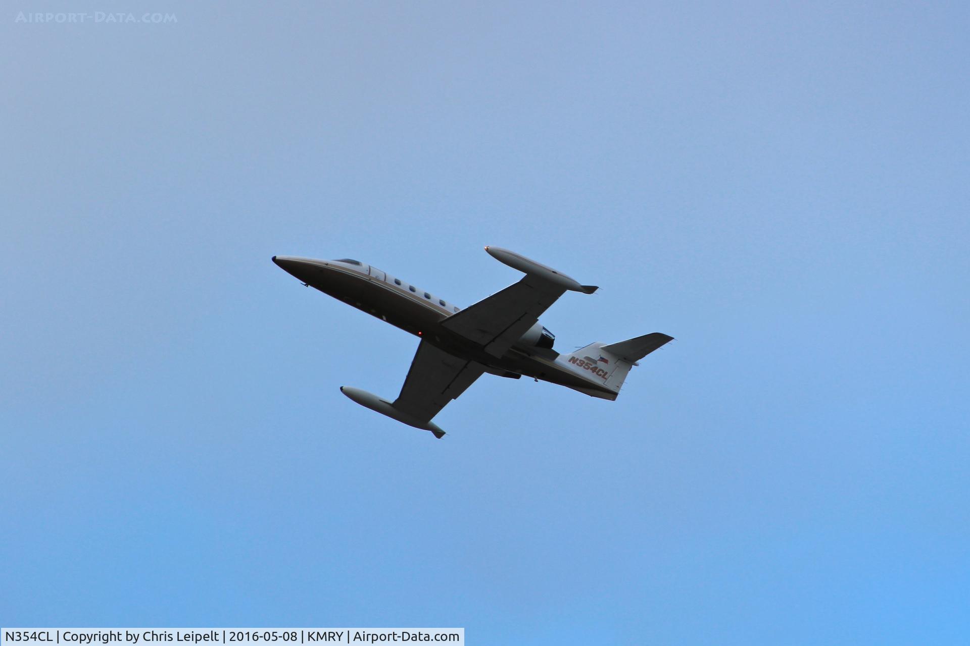 N354CL, 1982 Gates Learjet 35A C/N 493, Clay Lacy Aviation Inc (Van Nuys, CA) Learjet 35A departing at the Monterey Regional Airport, Monterey, CA.