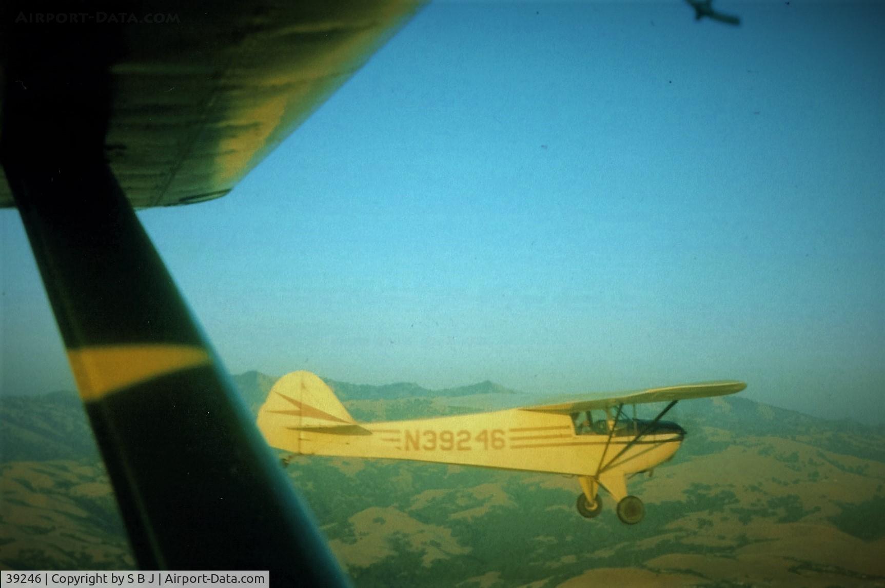 39246, 1945 Taylorcraft BC-12D Twosome C/N 6500, Picture of my first Tcraft (and my frist plane) with its new owner from my Luscombe 33K. Several veteran pilots told me I would love a Luscombe after a Tcraft. It didn't work out that way!