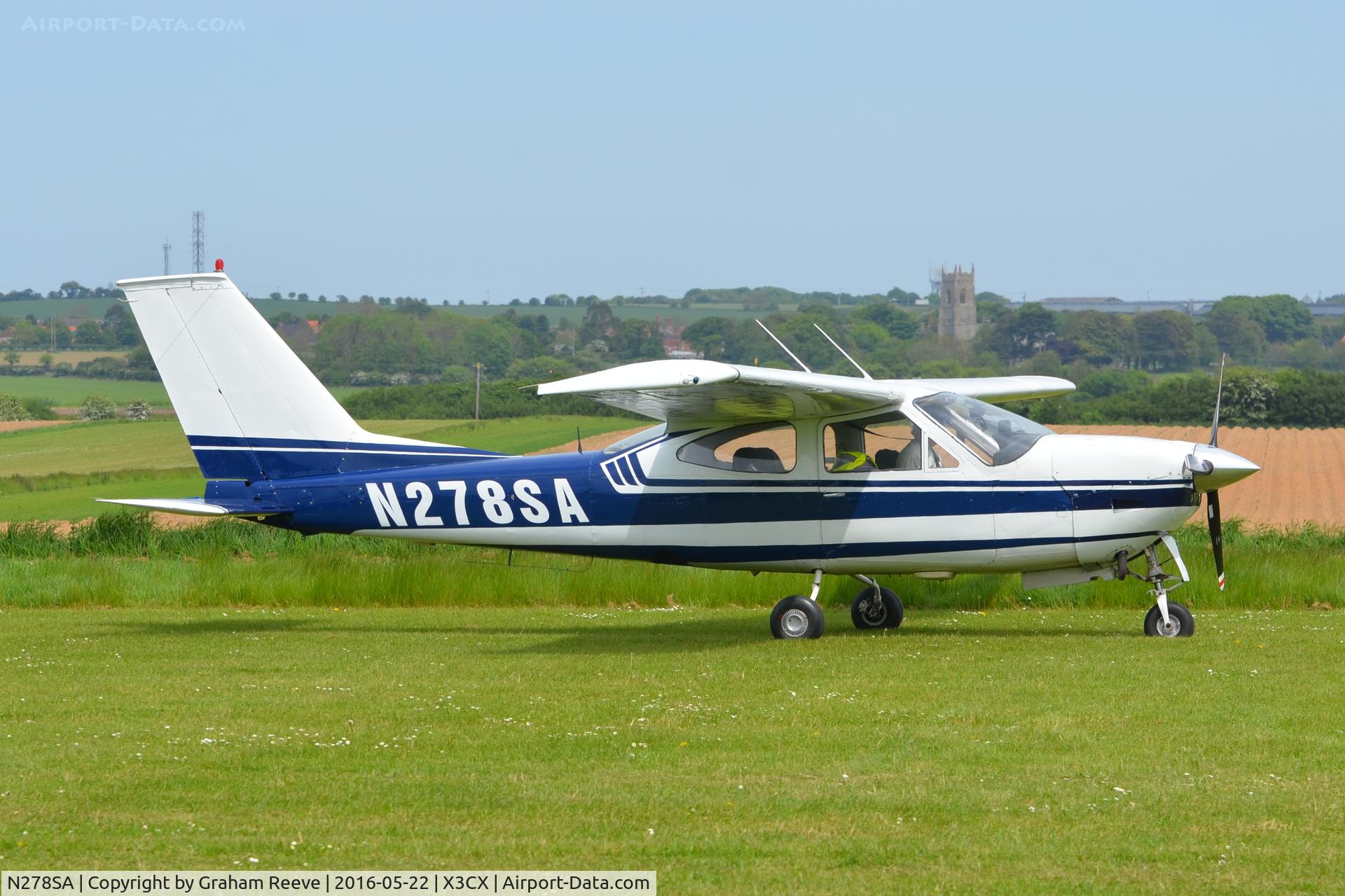 N278SA, 1974 Cessna 177RG Cardinal C/N 177RG0571, Just landed at Northrepps.