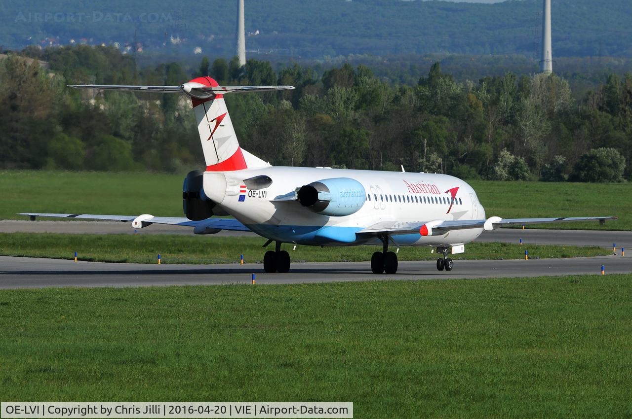 OE-LVI, 1993 Fokker 100 (F-28-0100) C/N 11468, Austrian AIrlines