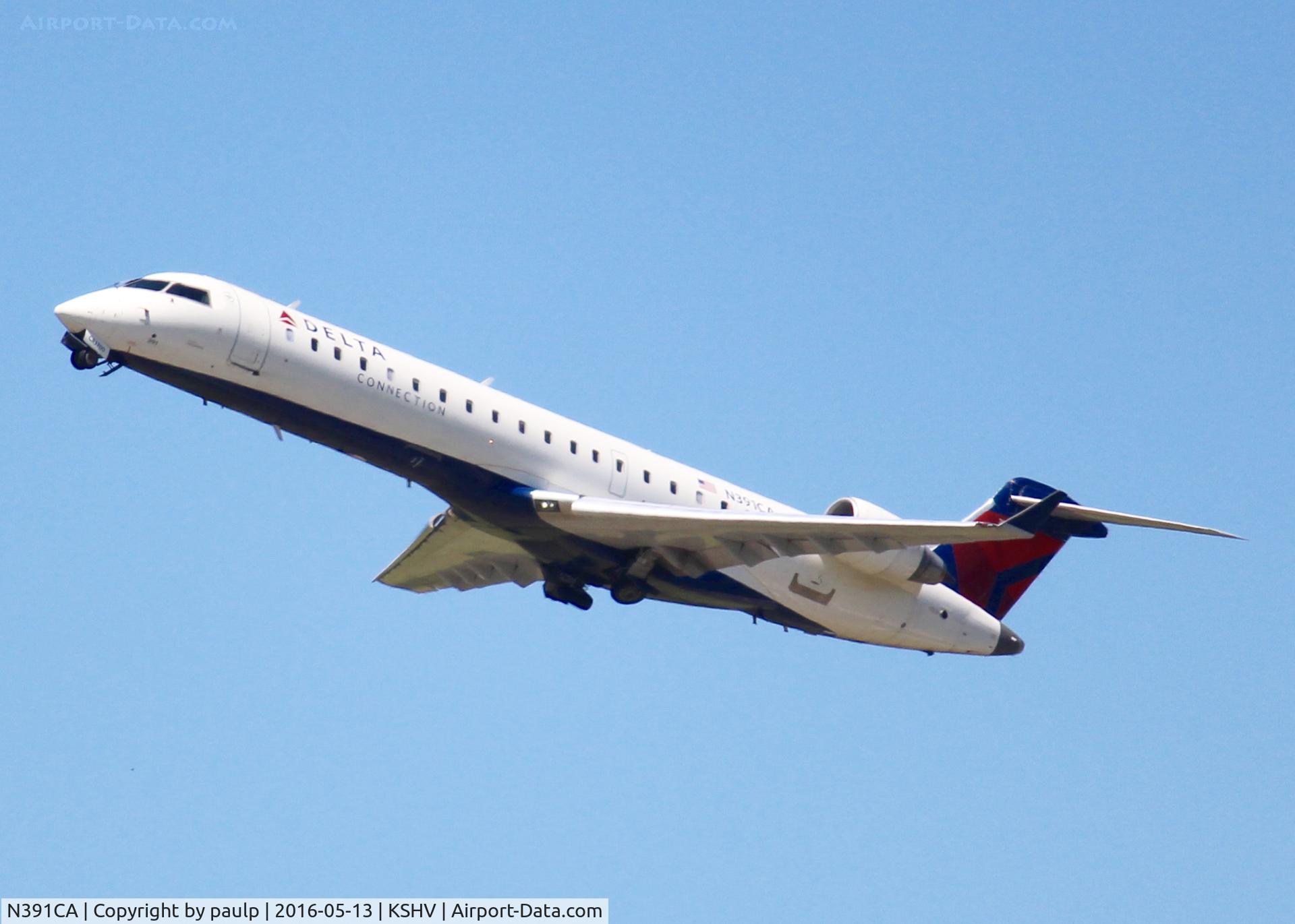 N391CA, 2003 Bombardier CRJ-701ER (CL-600-2C10) Regional Jet C/N 10108, At Shreveport Regional.