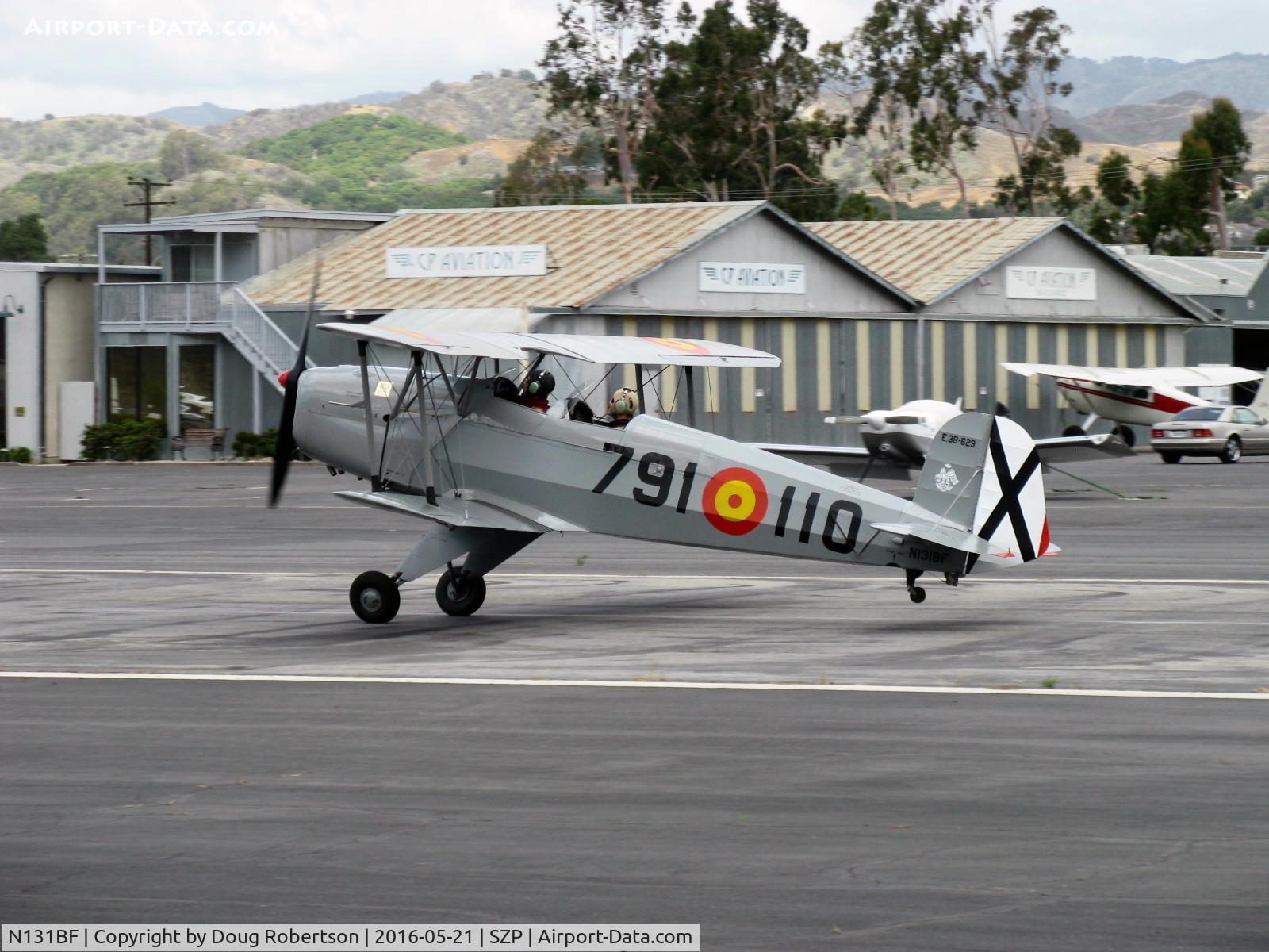 N131BF, 1963 CASA 1-131 Jungmann C/N E3B-629, 1963 C.SA.S.A. 1.131 Bucker JUNGMANN, E.N.M.A. GIV Series, landing roll Rwy 22