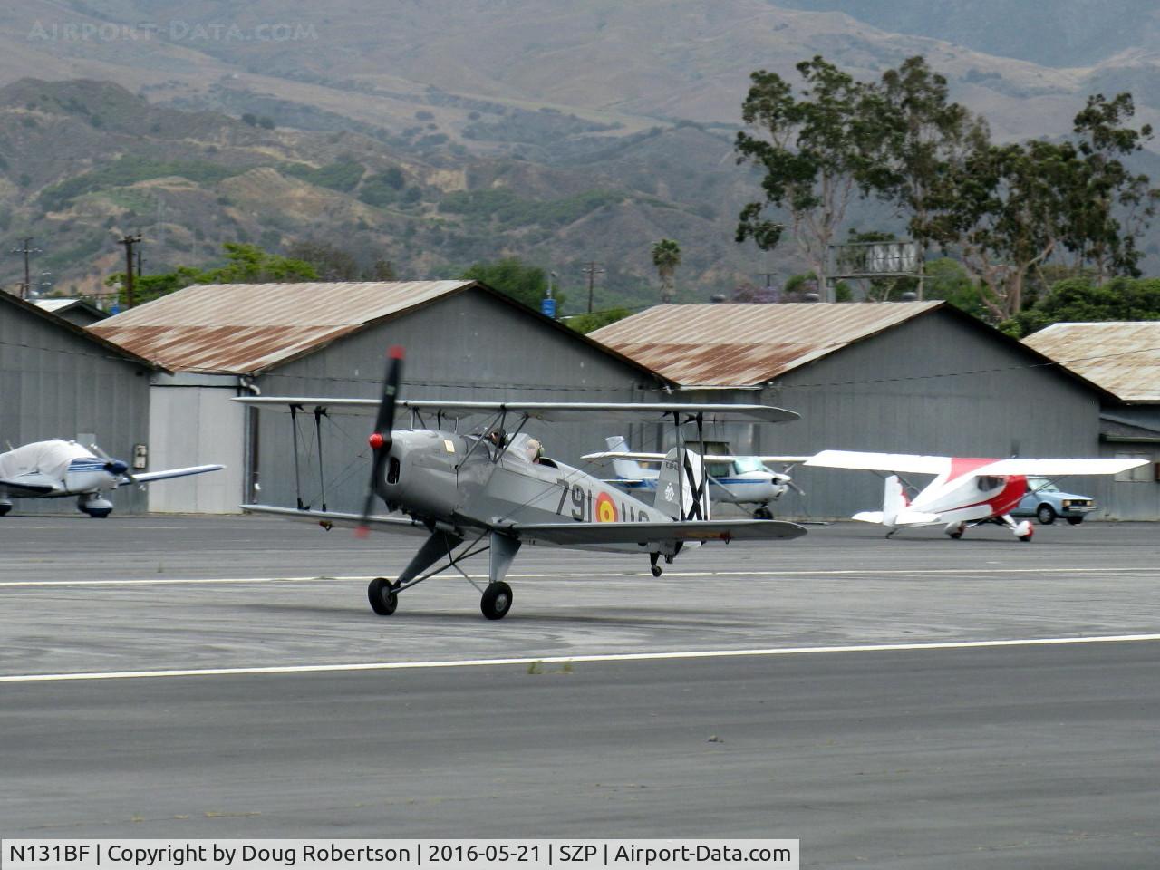 N131BF, 1963 CASA 1-131 Jungmann C/N E3B-629, 1963 C.A.S.A. 1.131 Bucker JUNGMANN, E.N.M.A. GIV Series, landing roll Rwy 22