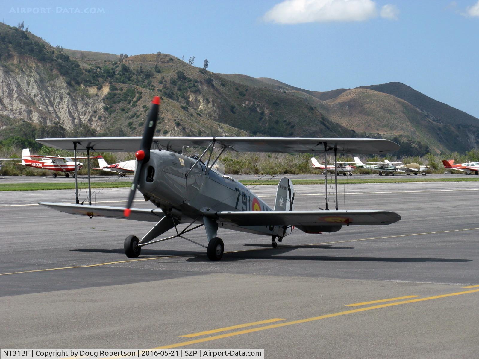 N131BF, 1963 CASA 1-131 Jungmann C/N E3B-629, 1963 C.A.S.A. 1.131 Bucker JUNGMANN, E.N.M.A. GIV Series, S-turns taxi to Rwy 22
