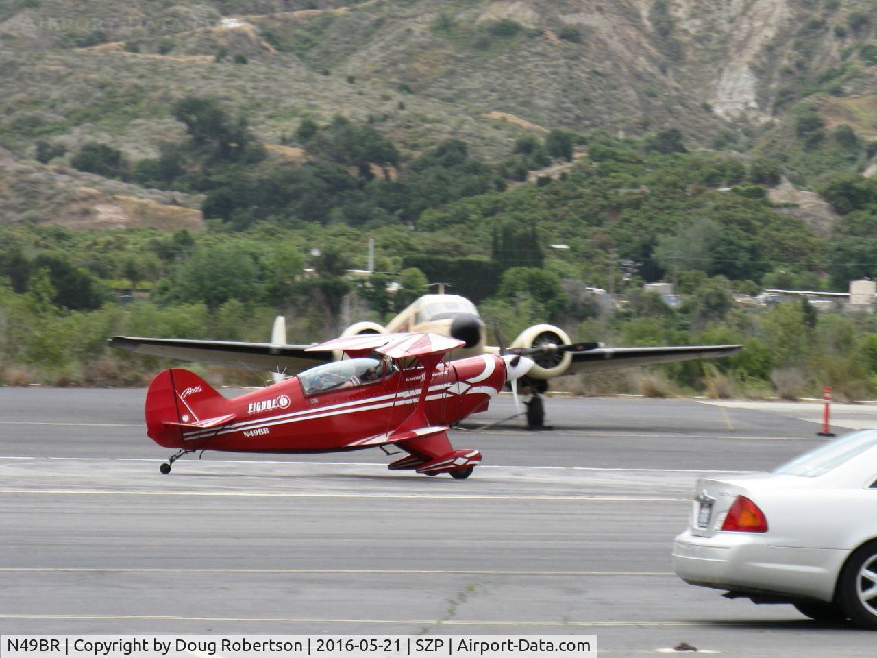 N49BR, Pitts S-2A Special C/N 2212, 1980 Aerotek PITTS S-2A SPECIAL, Lycoming AEIO-540 260 Hp, production aircraft, four ailerons, full inverted systems, landing roll Rwy 22