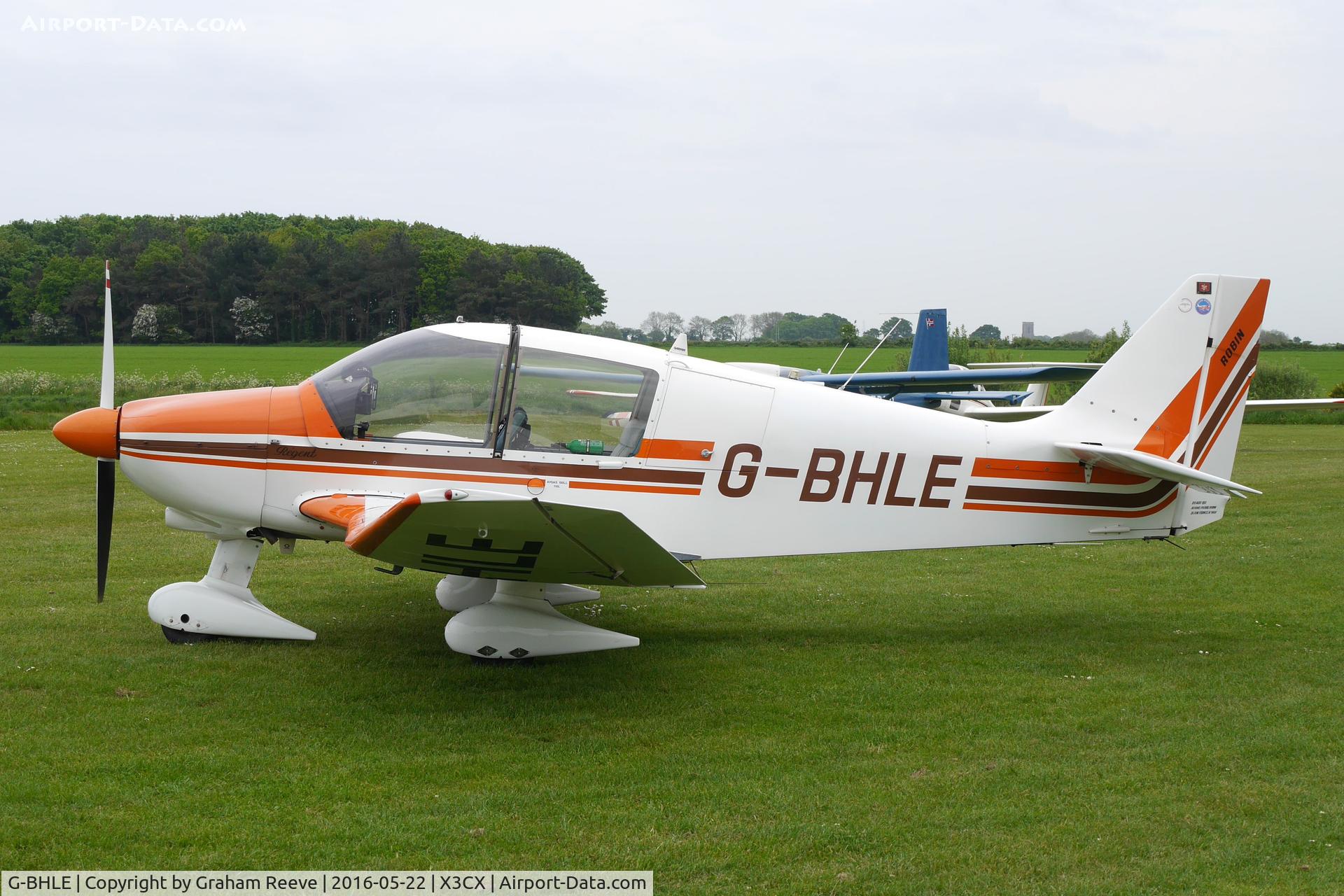 G-BHLE, 1980 Robin DR-400-180 Regent Regent C/N 1466, Parked at Northrepps.