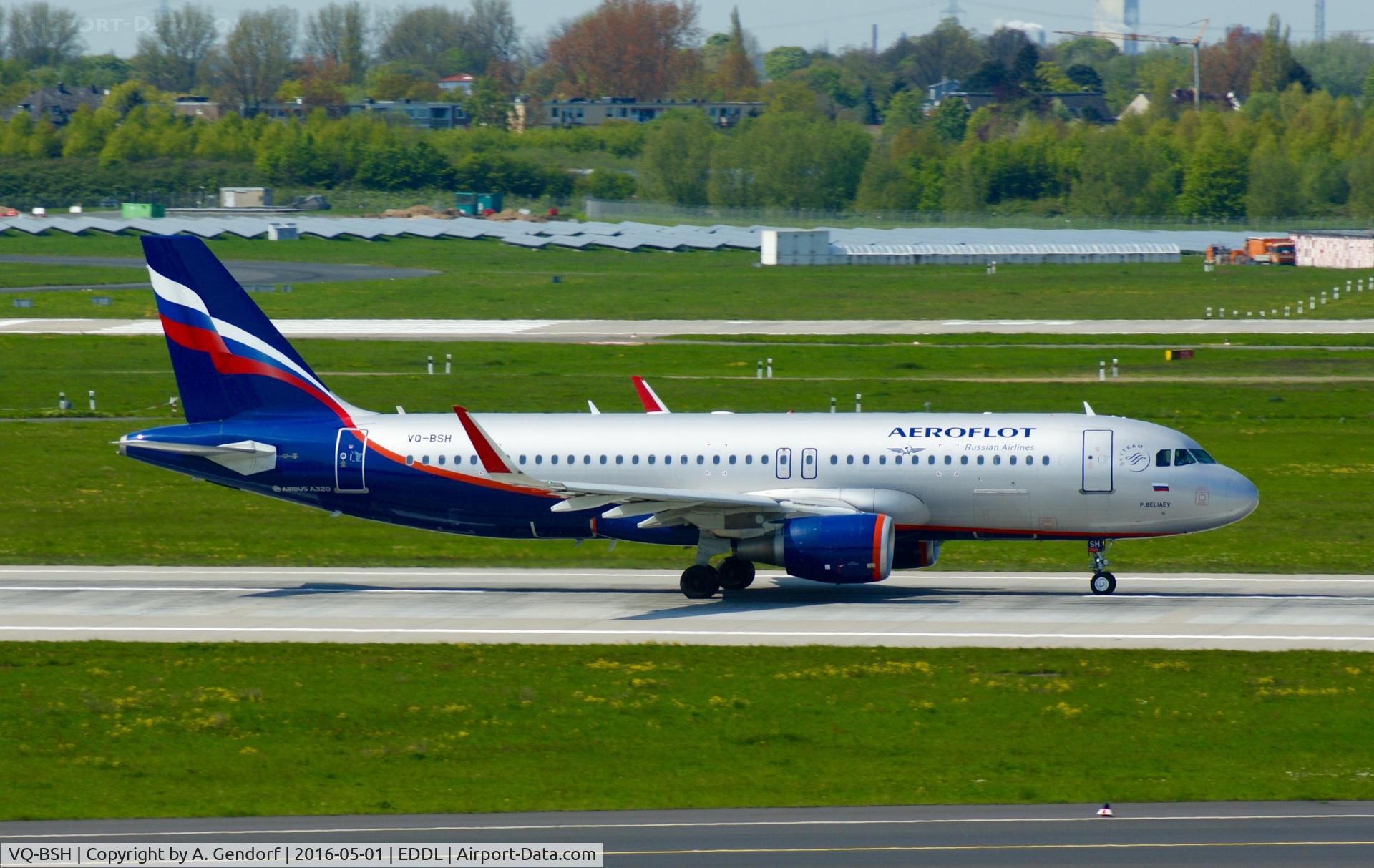 VQ-BSH, 2014 Airbus A320-214 C/N 6022, Aeroflot, is here ready for departure at Düsseldorf Int'l(EDDL)