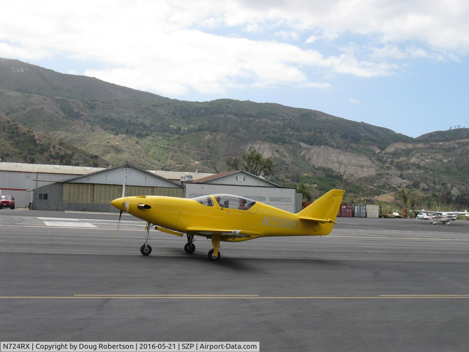N724RX, 2006 Legend Aircraft Legend C/N 001, 2006 Snead SPECIAL TURBINE LEGEND jetprop, Walter M601-D Turbine 724 shp, cruise 334 mph, Vne 400 mph, retractable gear, Builder Dan Gray in rear seat, c/n-001,  Experimental class, taxi to Rwy 22. Please view all 91 photos of this aircraft, build, etc.