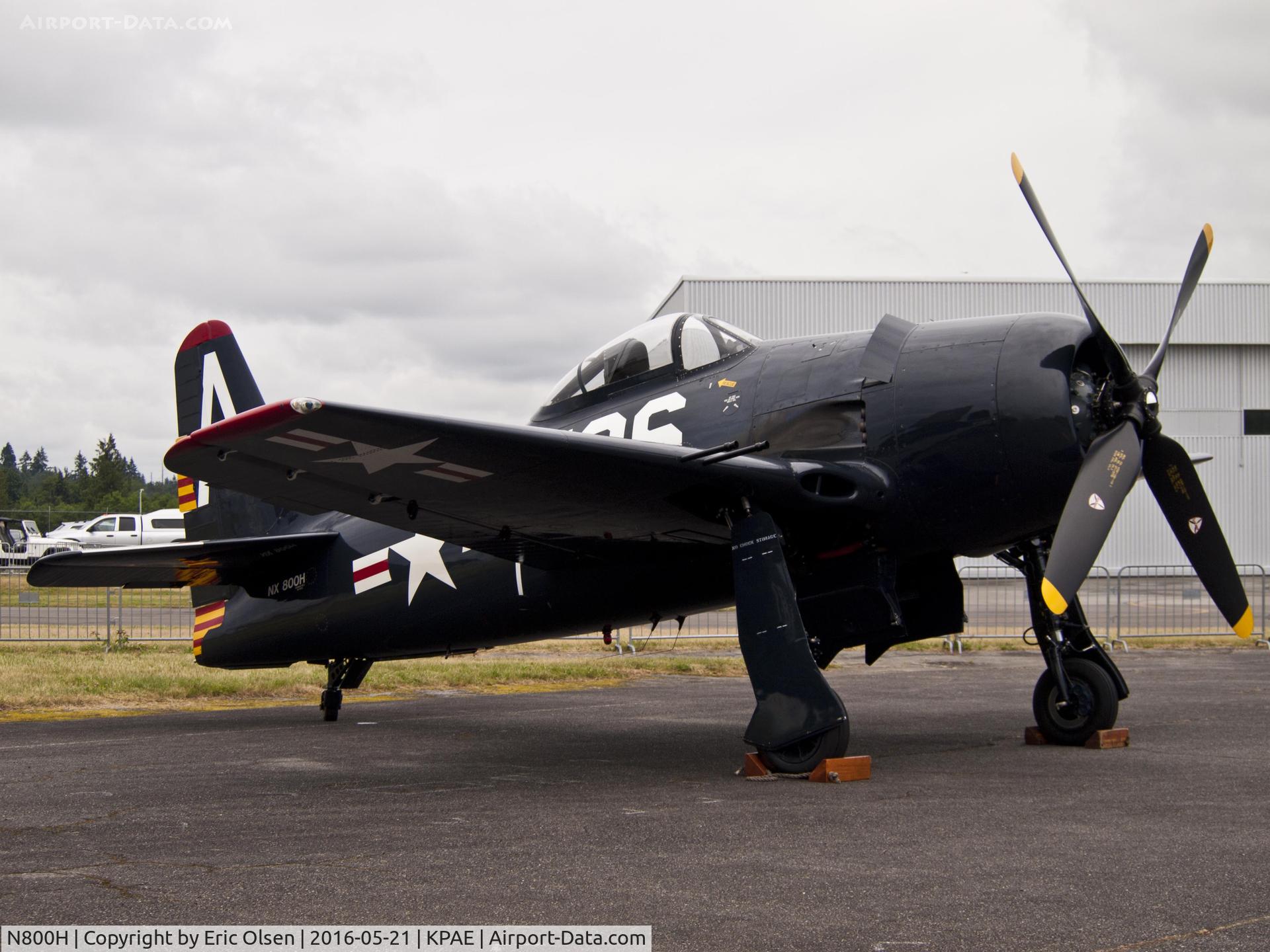 N800H, 1949 Grumman F8F-2 (G58) Bearcat C/N D.1126, 1949 Grumman F8F-2 at Paine Field