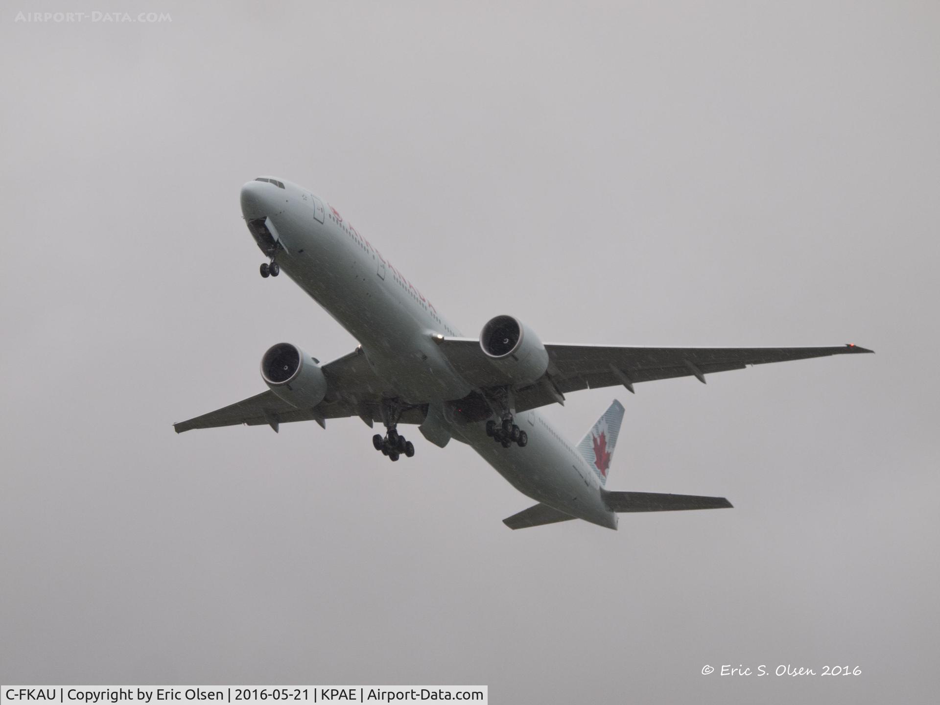 C-FKAU, 2016 Boeing 777-333/ER C/N 62401, 777-333ER on take off in the pouring rain on it's delivery flight.