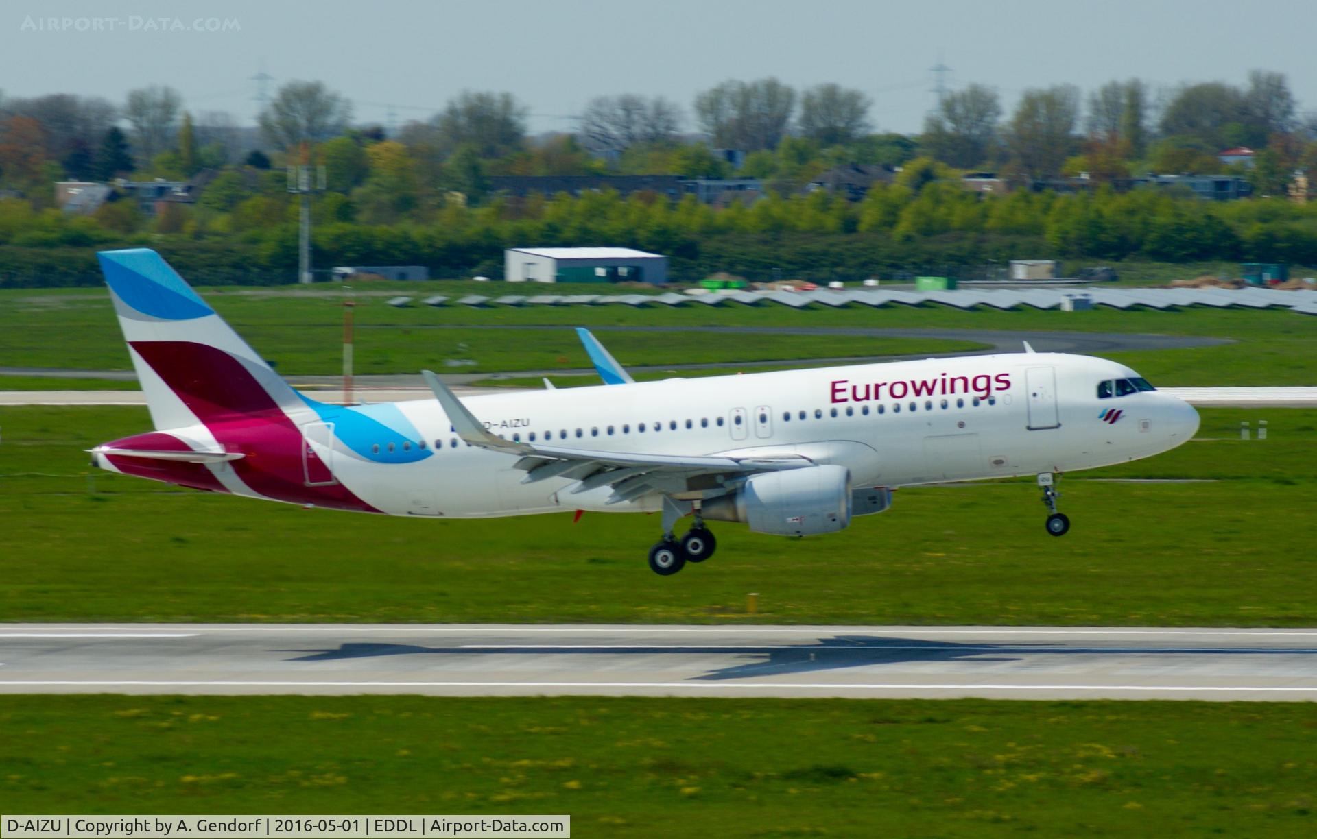 D-AIZU, 2013 Airbus A320-214 C/N 5635, Eurowings, is here landing on RWY 05R at Düsseldorf Int'l(EDDL)