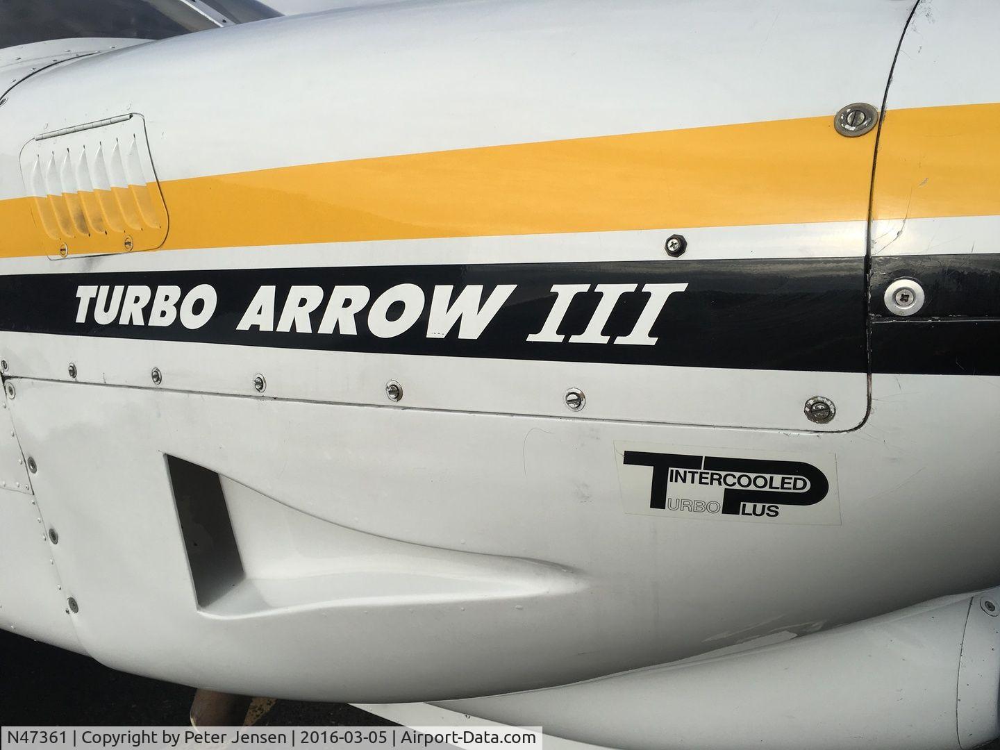 N47361, 1977 Piper PA-28R-201T Cherokee Arrow III C/N 28R-7703363, 1977 Piper PA-28R-201T