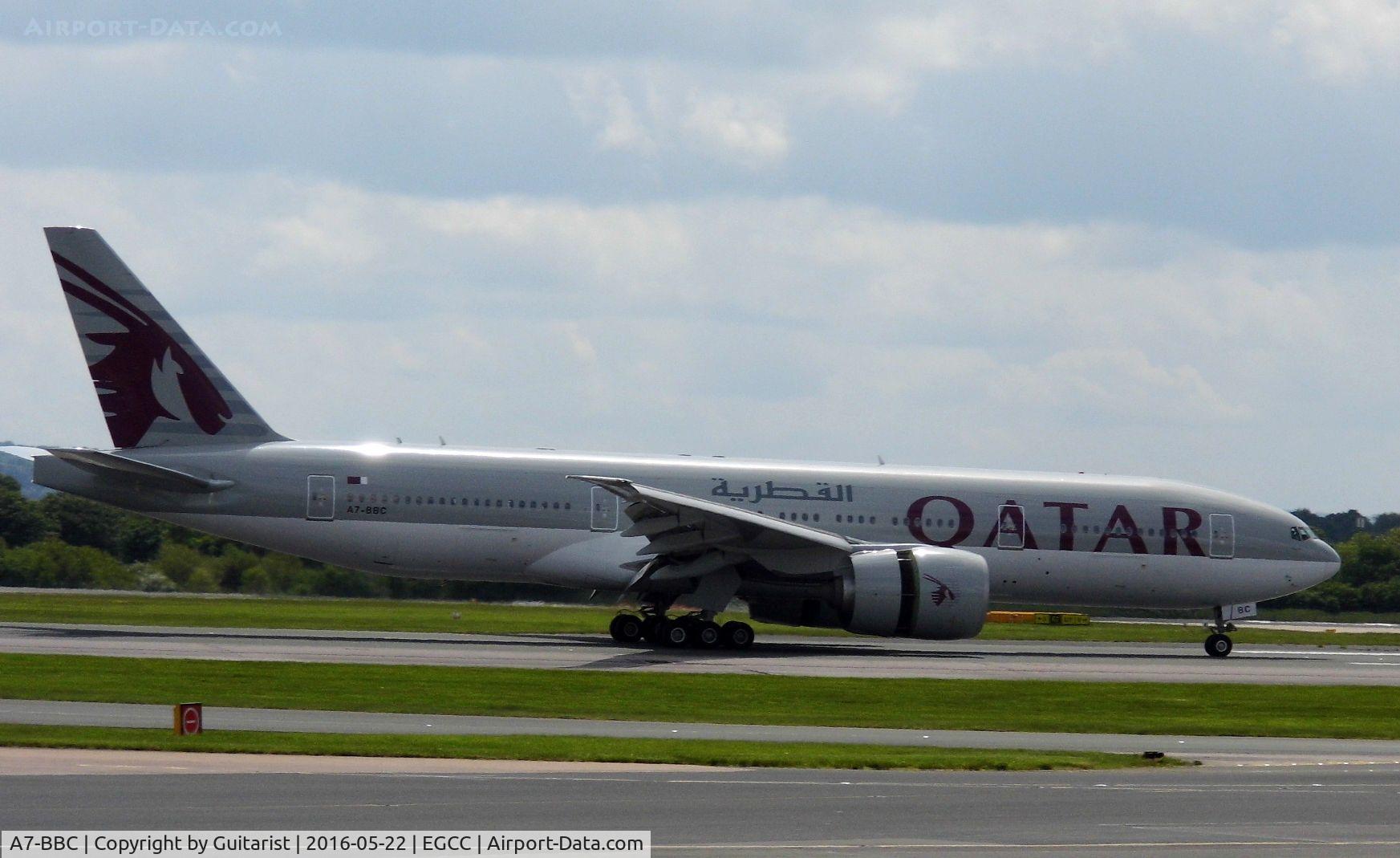 A7-BBC, 2009 Boeing 777-2DZ/LR C/N 36015, At Manchester