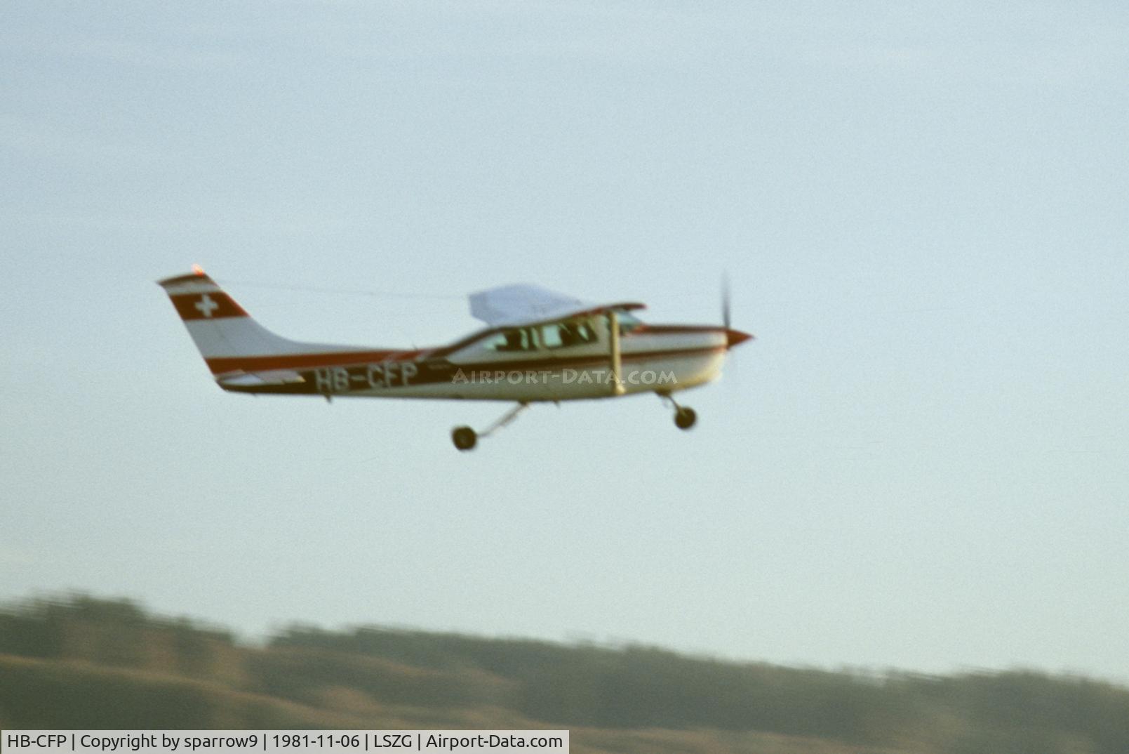 HB-CFP, 1980 Cessna TR182 Turbo Skylane RG C/N R182-01348, Gear-up, RWY 25
