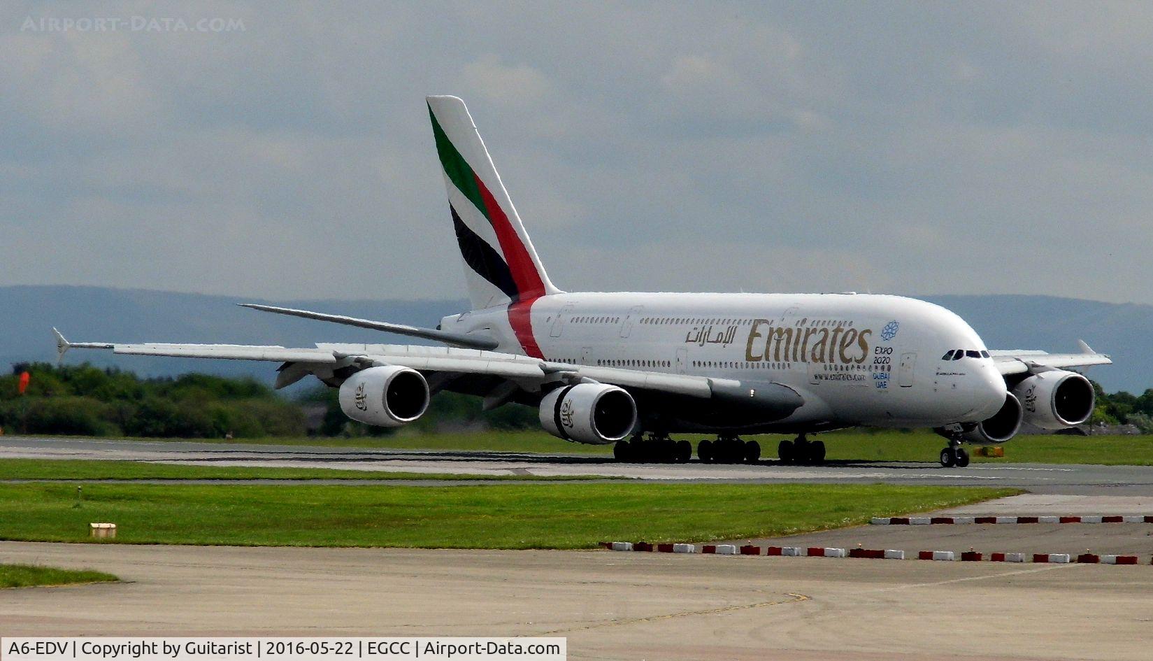 A6-EDV, 2011 Airbus A380-861 C/N 101, At Manchester
