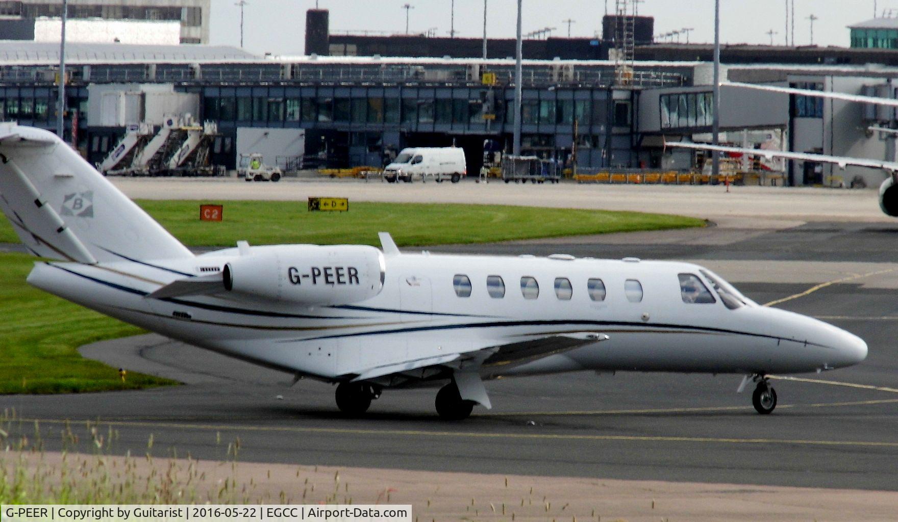 G-PEER, 2007 Cessna 525A CitationJet CJ2+ C/N 525A-0360, At Manchester