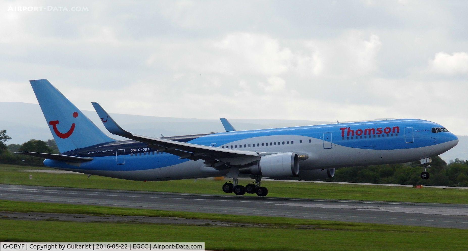 G-OBYF, 1998 Boeing 767-304 C/N 28208, At Manchester