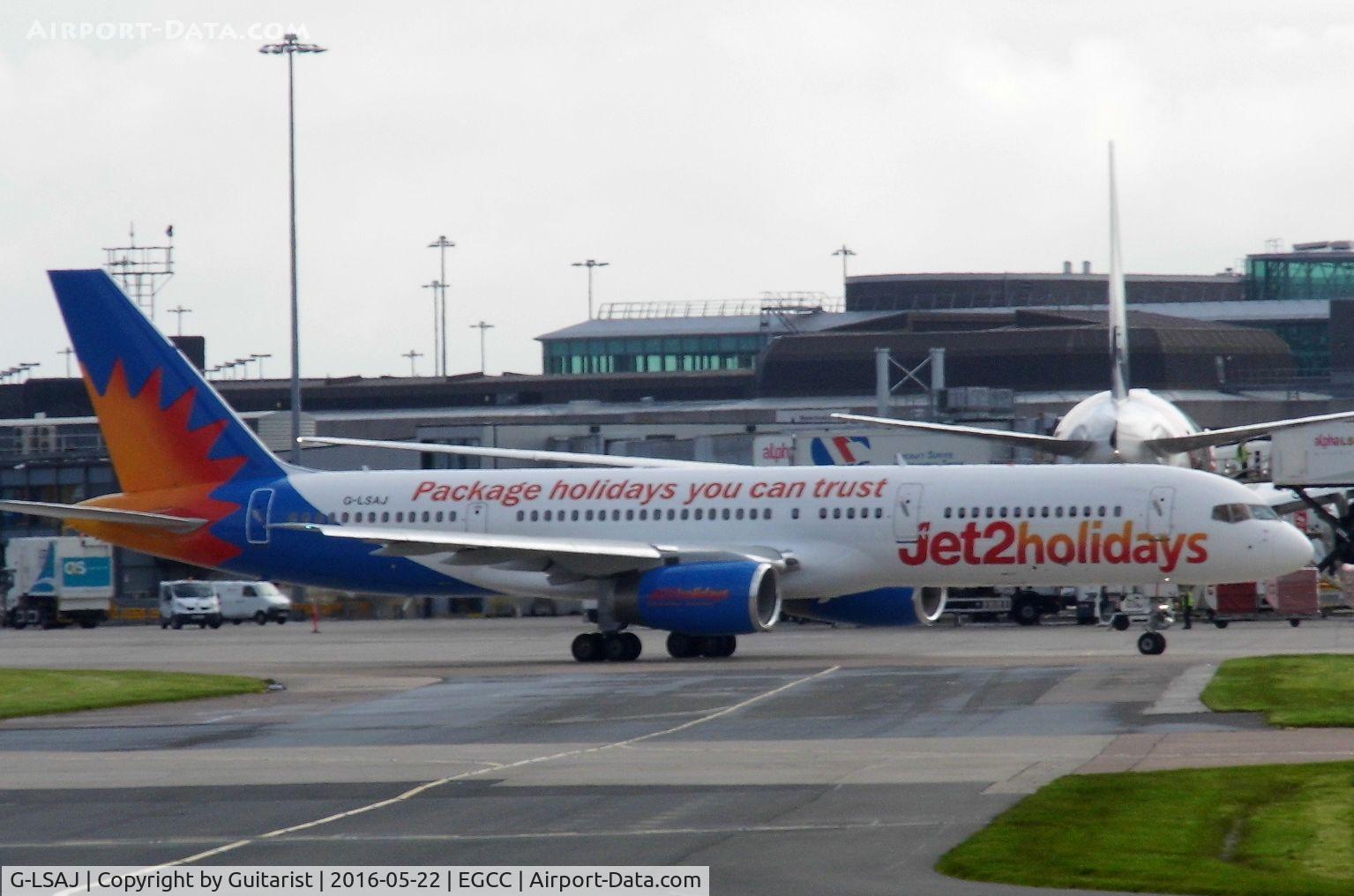 G-LSAJ, 1990 Boeing 757-236 C/N 24793, At Manchester