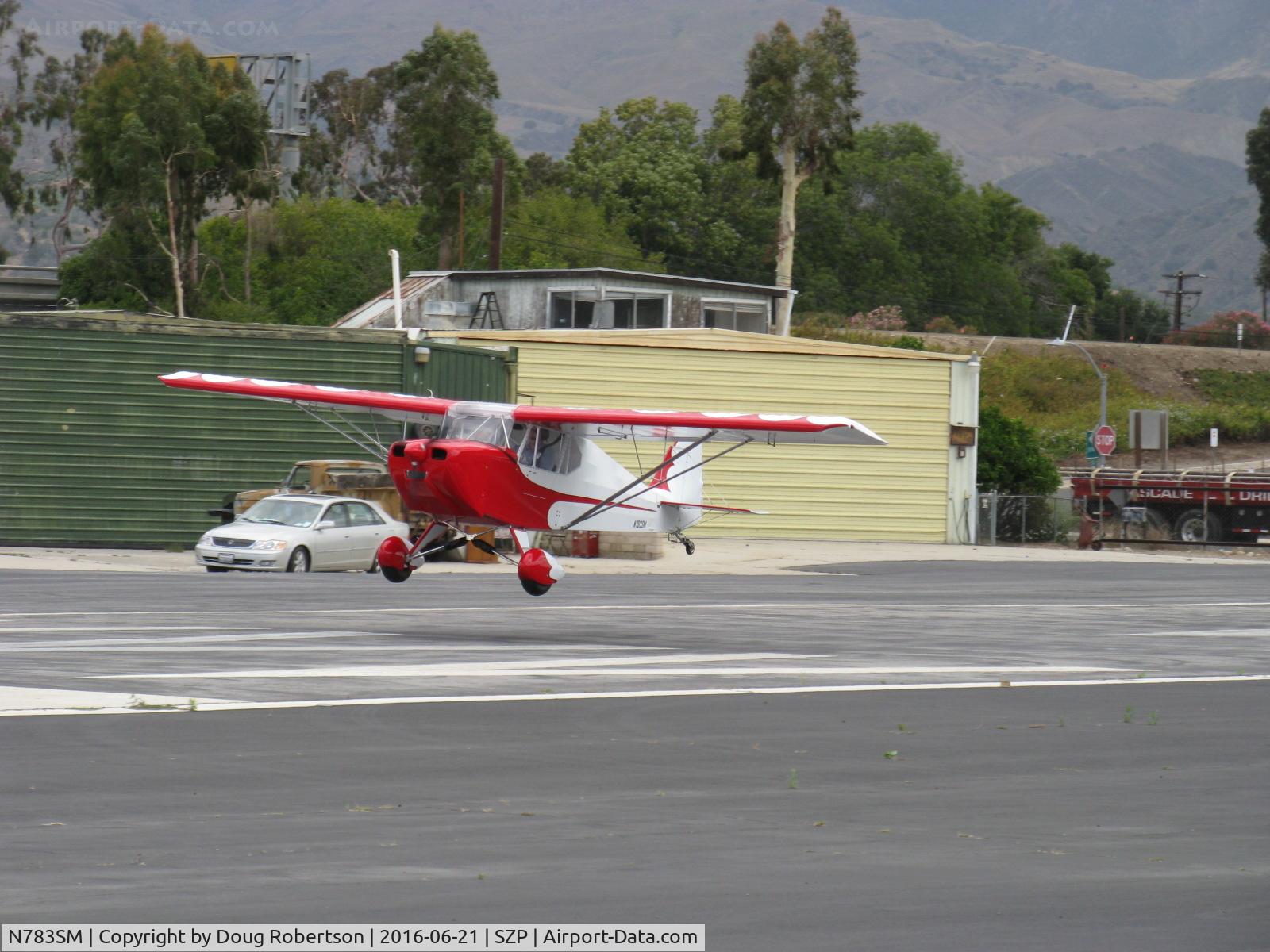 N783SM, Fisher Dakota Hawk C/N DH29, 2011 Fisher Flying Products DAKOTA HAWK, Rotax 912UL 80 Hp, landing Rwy 22