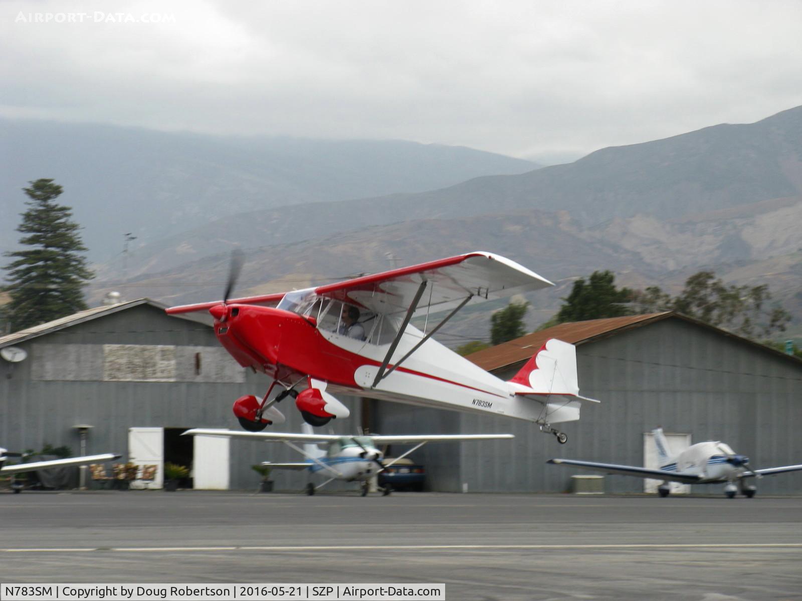 N783SM, Fisher Dakota Hawk C/N DH29, 2011 Fisher Flying Products DAKOTA HAWK, Rotax 912UL 80 Hp, STOL takeoff climb Rwy 22-Impressive!