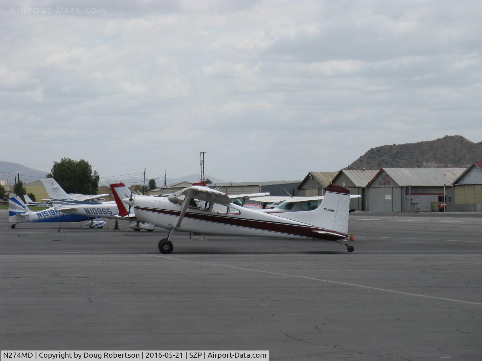 N274MD, 1975 Cessna 180J Skywagon C/N 18052591, 1975 Cessna 180J SKYWAGON, Continental O-470-S 230 Hp, taxi back to hangar