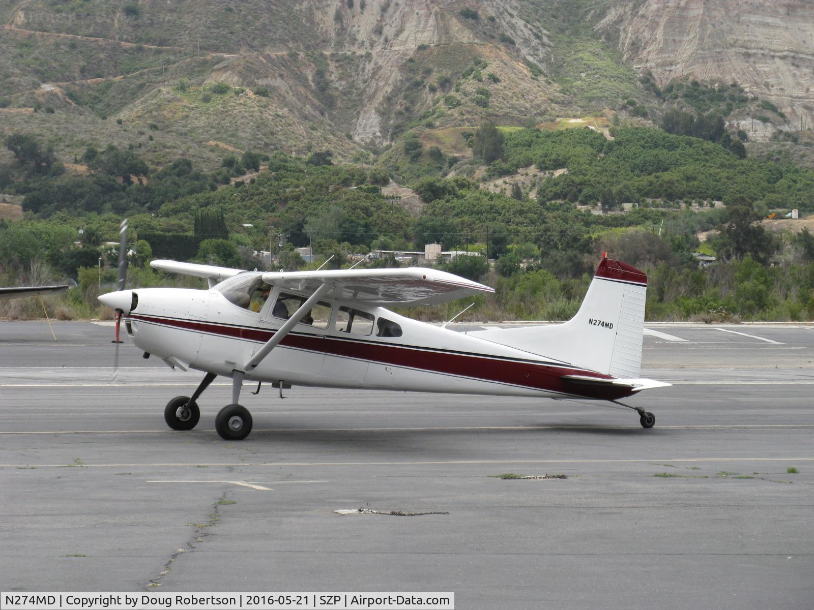 N274MD, 1975 Cessna 180J Skywagon C/N 18052591, 1975 Cessna 180J SKYWAGON,  Continental O-470-S 230 Hp, taxi back