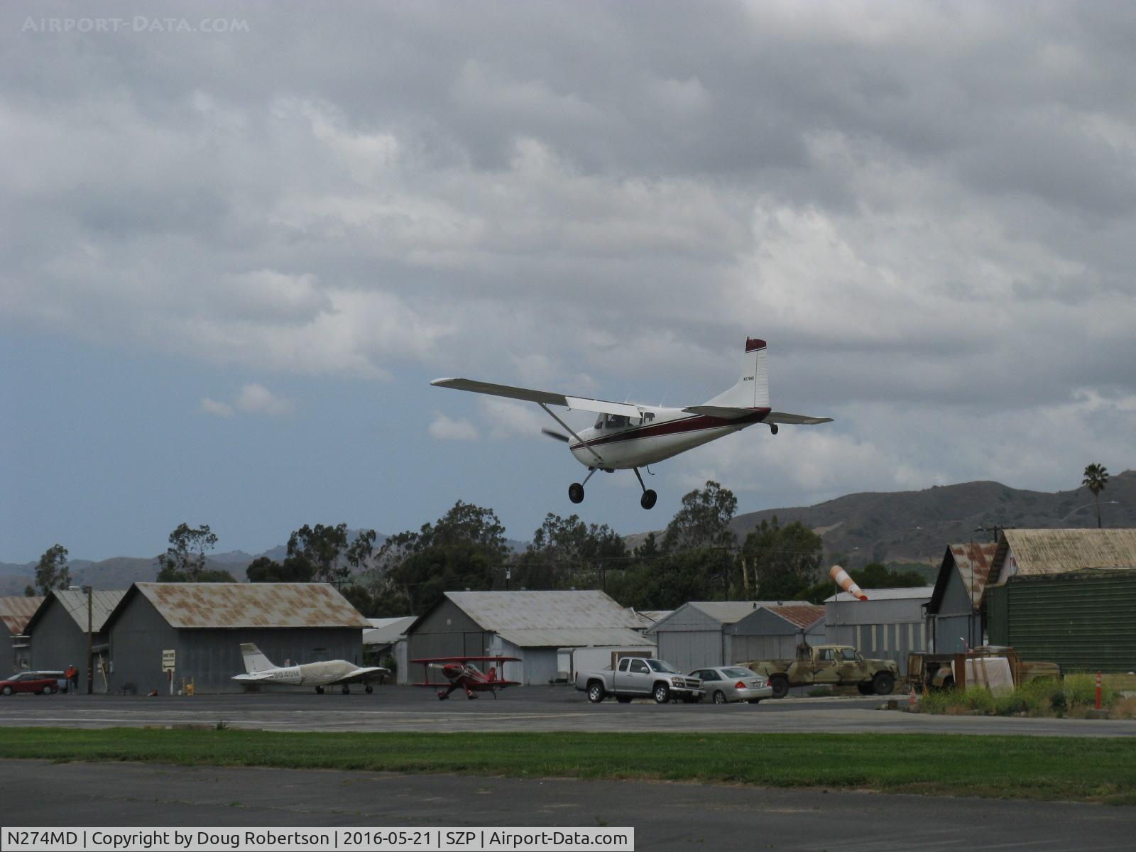 N274MD, 1975 Cessna 180J Skywagon C/N 18052591, 1975 Cessna 180J SKYWAGON, Continental O-470-S 230 Hp, on final Rwy 22